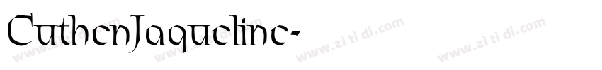 CuthenJaqueline字体转换