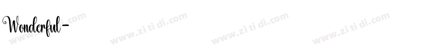 Wonderful字体转换