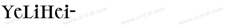 YeLiHei字体转换