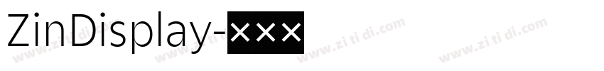 ZinDisplay字体转换