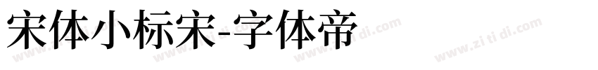 宋体小标宋字体转换