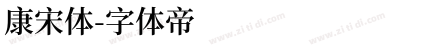 康宋体字体转换
