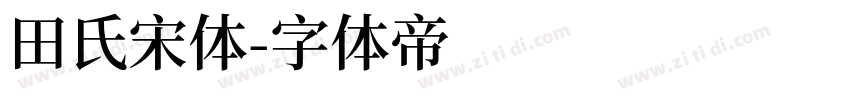 田氏宋体字体转换