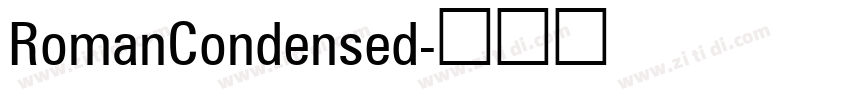 RomanCondensed字体转换