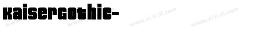 KaiserGothic字体转换