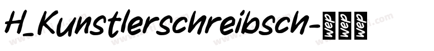 H_Kunstlerschreibsch字体转换