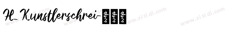 H_Kunstlerschrei字体转换