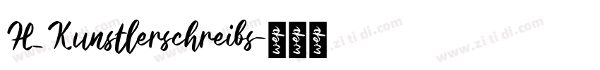 H_Kunstlerschreibs字体转换