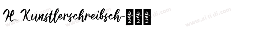 H_Kunstlerschreibsch字体转换