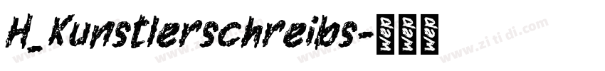 H_Kunstlerschreibs字体转换