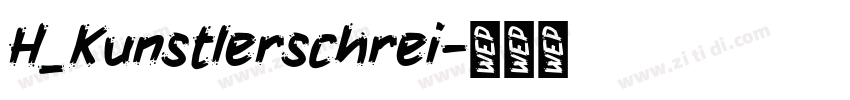 H_Kunstlerschrei字体转换