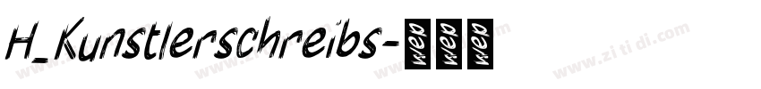 H_Kunstlerschreibs字体转换