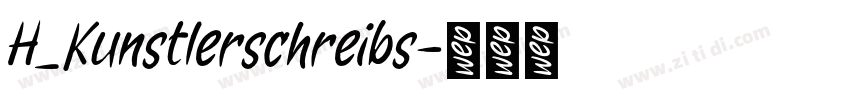 H_Kunstlerschreibs字体转换