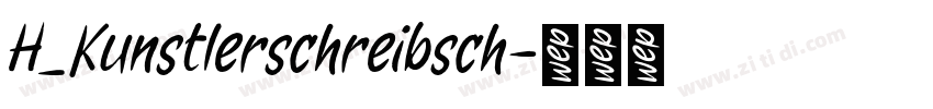 H_Kunstlerschreibsch字体转换