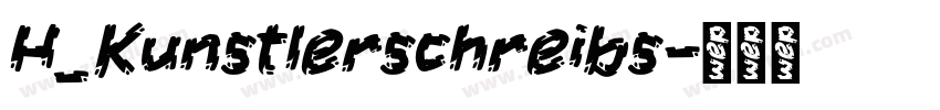 H_Kunstlerschreibs字体转换