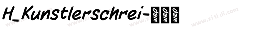 H_Kunstlerschrei字体转换