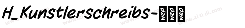 H_Kunstlerschreibs字体转换