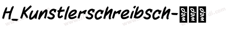 H_Kunstlerschreibsch字体转换