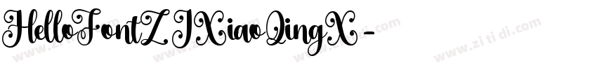HelloFontZJXiaoQingX字体转换