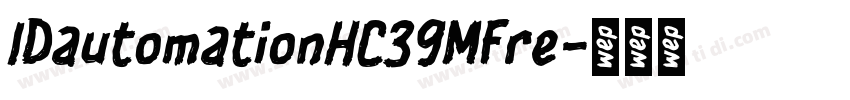 IDautomationHC39MFre字体转换