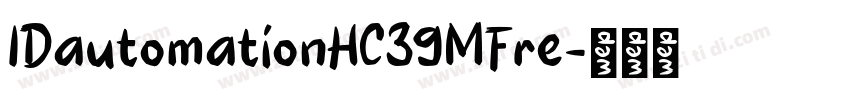 IDautomationHC39MFre字体转换
