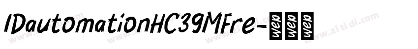 IDautomationHC39MFre字体转换
