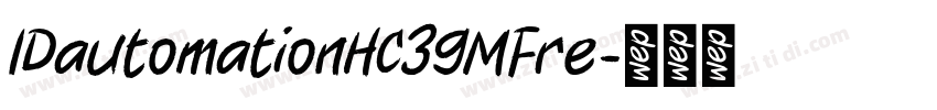 IDautomationHC39MFre字体转换