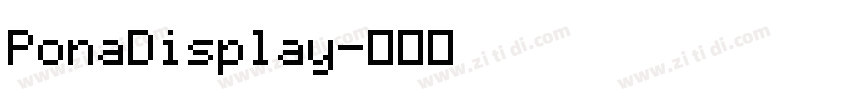 PonaDisplay字体转换