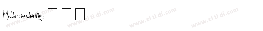 Muldershandwriting字体转换