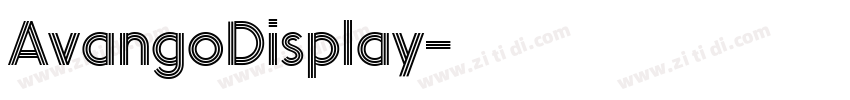 AvangoDisplay字体转换