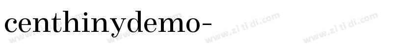 centhinydemo字体转换