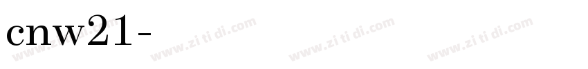 cnw21字体转换