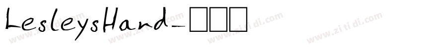 LesleysHand字体转换