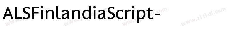 ALSFinlandiaScript字体转换