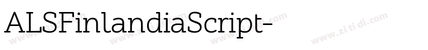 ALSFinlandiaScript字体转换