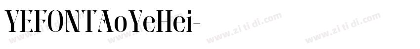 YEFONTAoYeHei字体转换