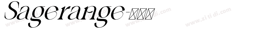 Sagerange字体转换