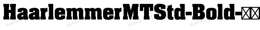 HaarlemmerMTStd-Bold字体转换