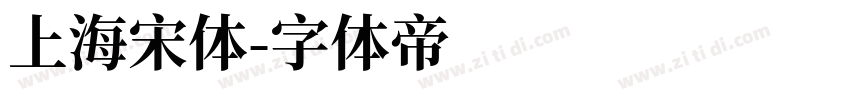 上海宋体字体转换