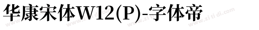 华康宋体W12(P)字体转换