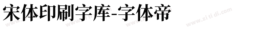 宋体印刷字库字体转换