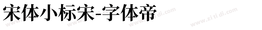 宋体小标宋字体转换