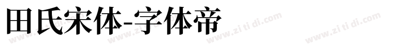 田氏宋体字体转换