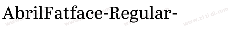 AbrilFatface-Regular字体转换
