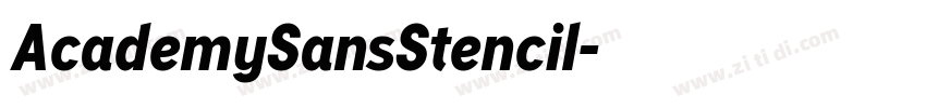 AcademySansStencil字体转换