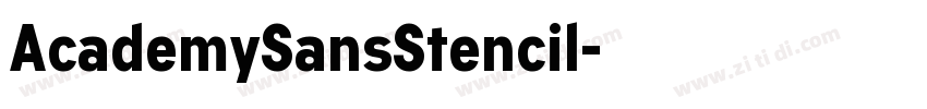 AcademySansStencil字体转换