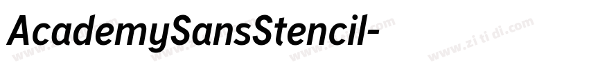 AcademySansStencil字体转换