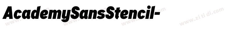 AcademySansStencil字体转换