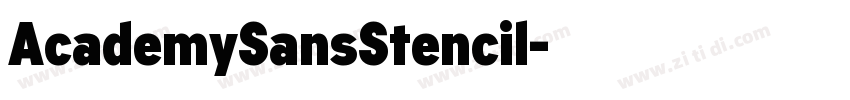 AcademySansStencil字体转换