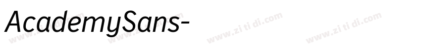 AcademySans字体转换